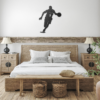 Basketball player sign, black color, on the wall